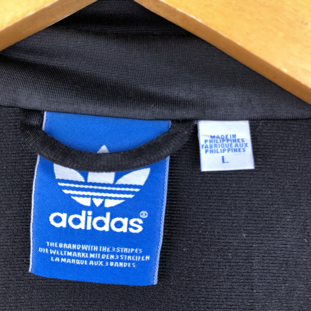 Adidas Originals Jersey Track Jacket Men's Size L polyester black type Vintage Second Hand