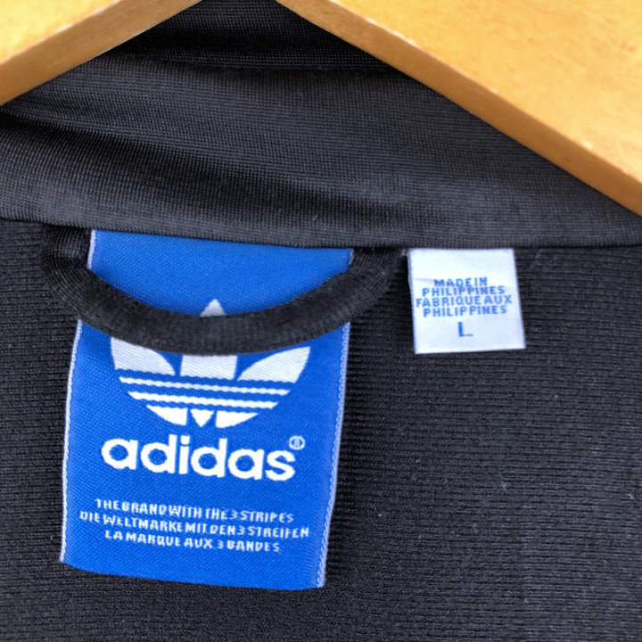 Adidas Originals Jersey Track Jacket Men's Size L polyester black type Vintage Second Hand