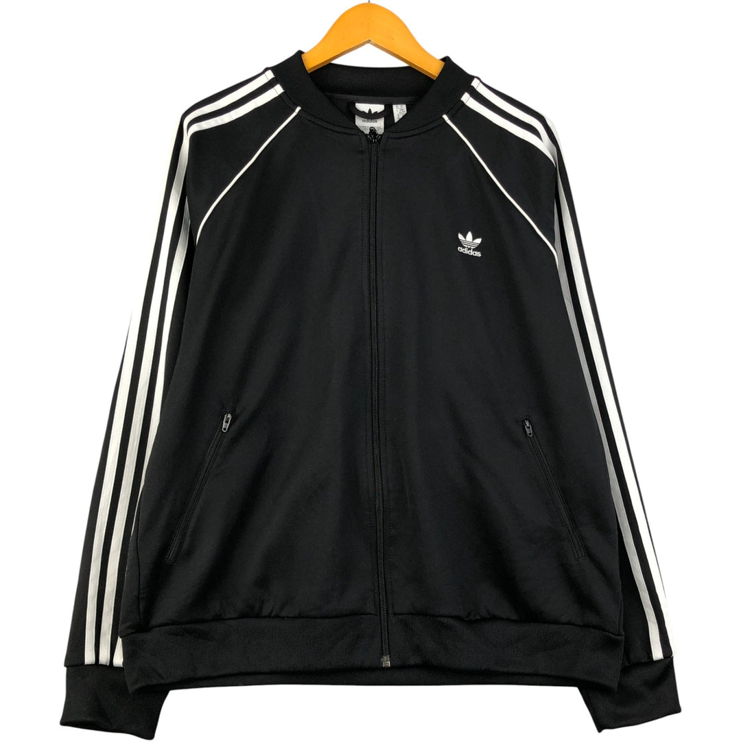 Adidas Originals Jersey Track Jacket Men's XL polyester black type Vintage Second Hand