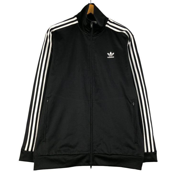 Adidas Originals Jersey Track Jacket Men's Size L cotton black type Vintage Second Hand