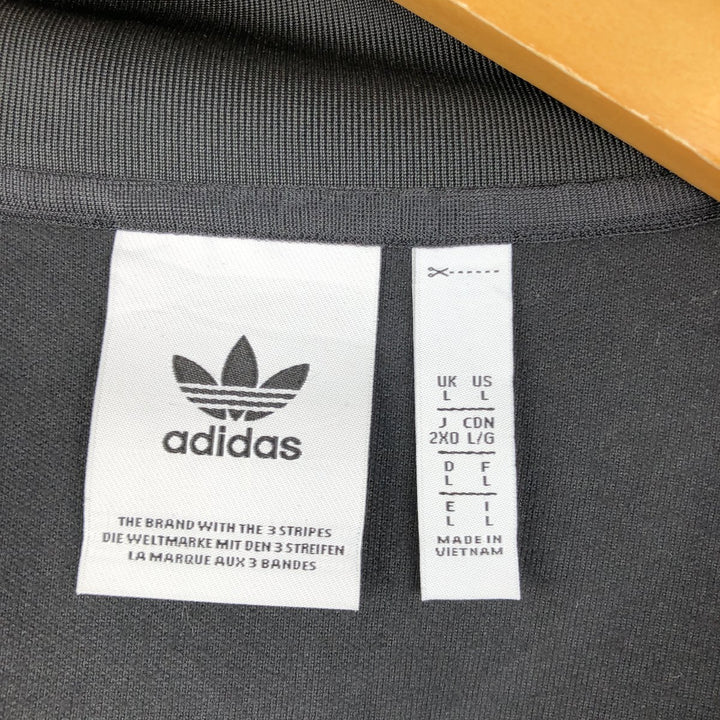 Adidas Originals Jersey Track Jacket Men's Size L cotton black type Vintage Second Hand