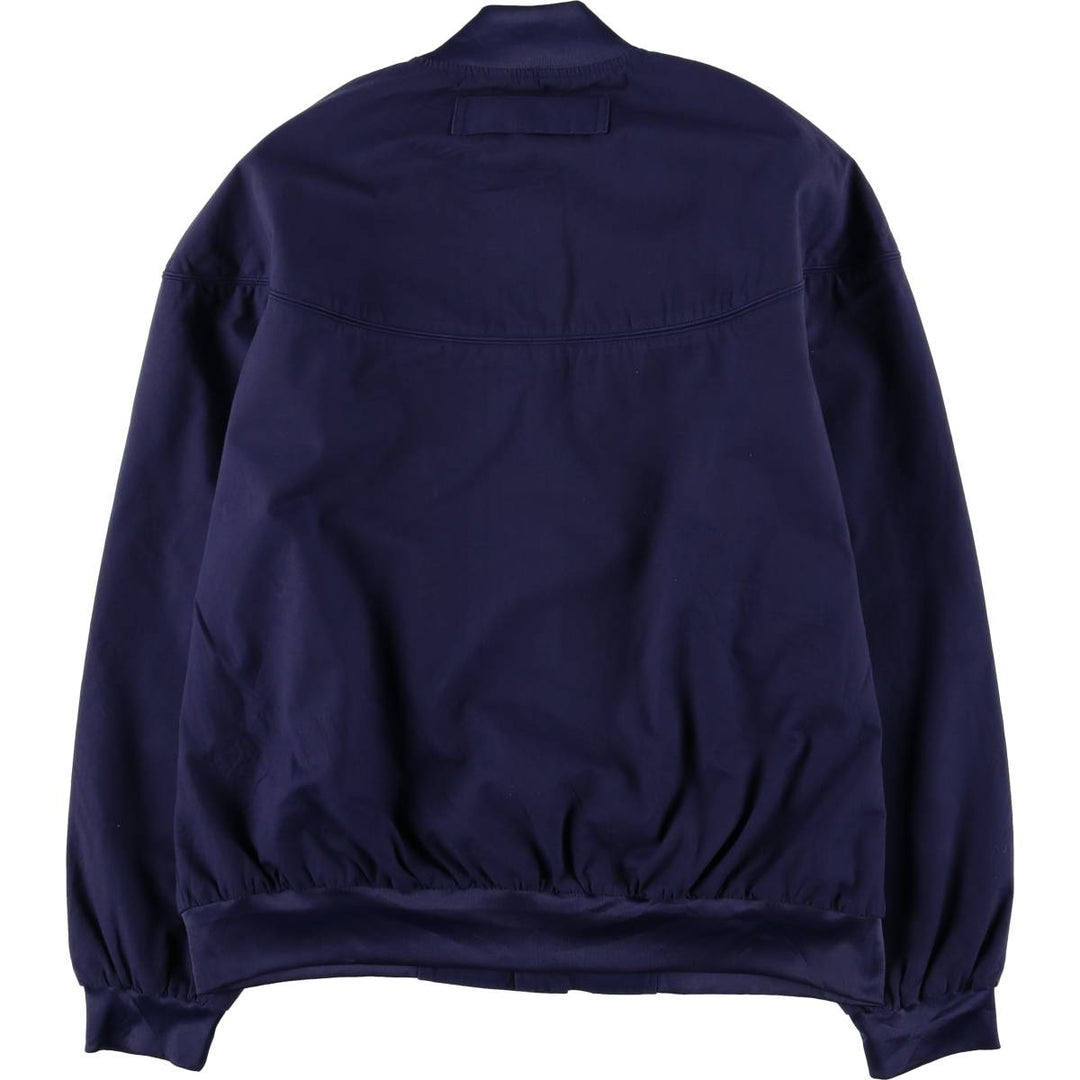 90s~00'S HABAND Derby Jacket Cup Shoulder Jacket Men's L size polyester navy blue type Vintage Second Hand