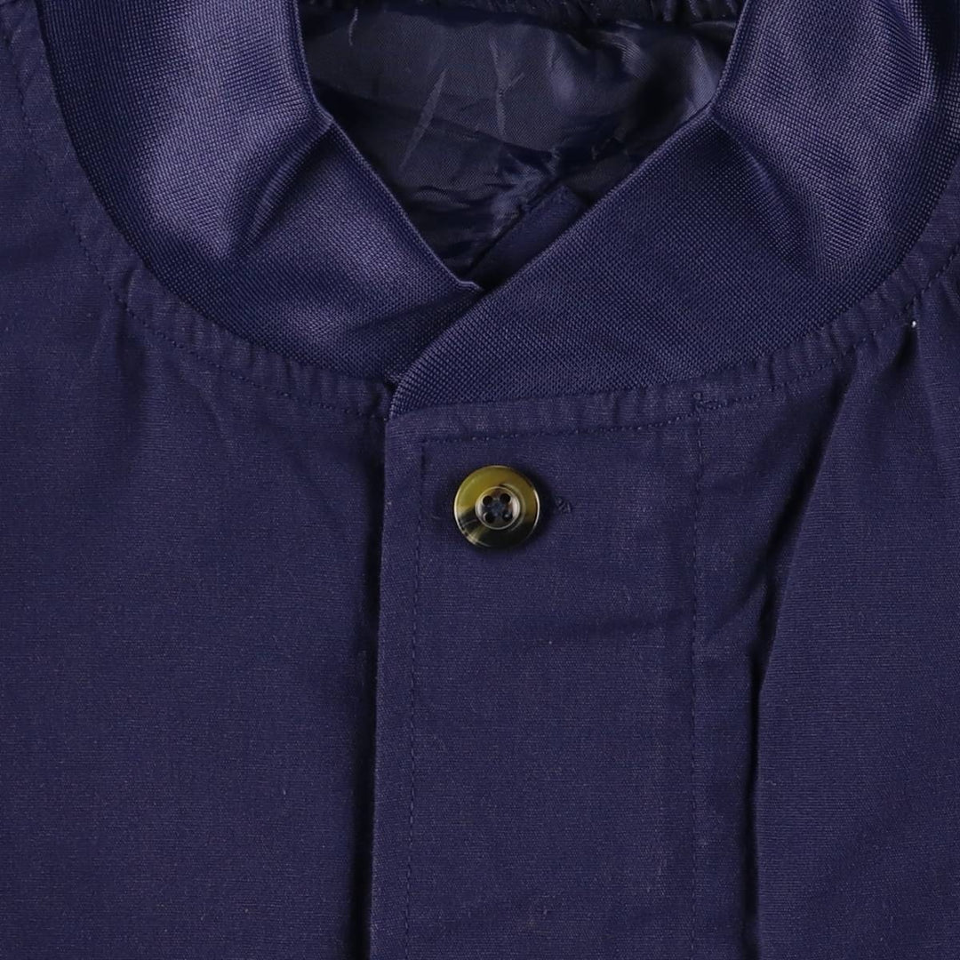 90s~00'S HABAND Derby Jacket Cup Shoulder Jacket Men's L size polyester navy blue type Vintage Second Hand