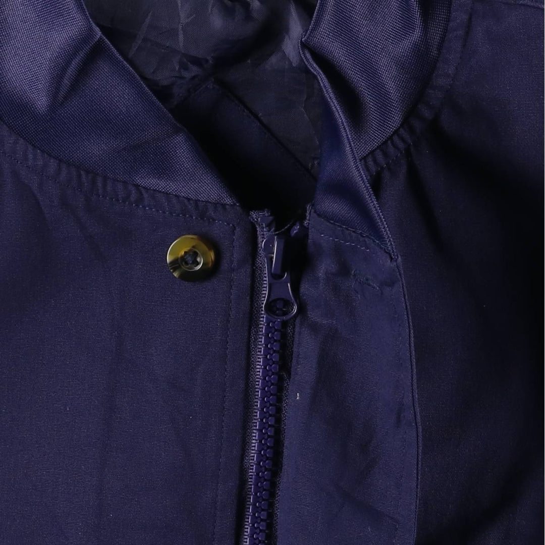 90s~00'S HABAND Derby Jacket Cup Shoulder Jacket Men's L size polyester navy blue type Vintage Second Hand