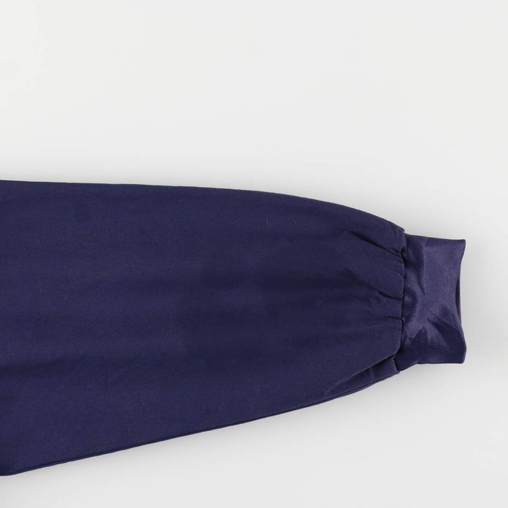 90s~00'S HABAND Derby Jacket Cup Shoulder Jacket Men's L size polyester navy blue type Vintage Second Hand