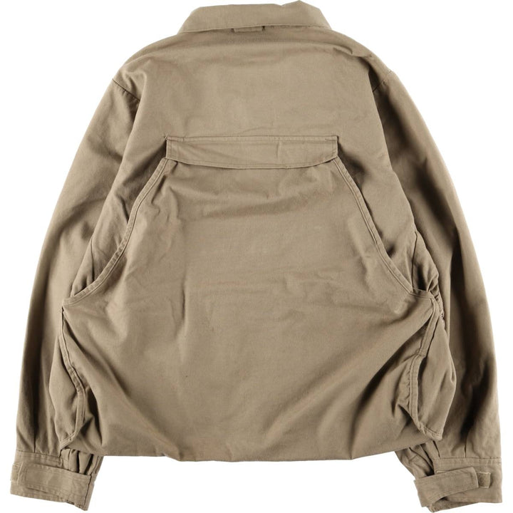 Vintage 1980'S Columbia Navy Blue Tag Shooting Jacket, Men's Size L cotton beige type brown Vintage Second Hand