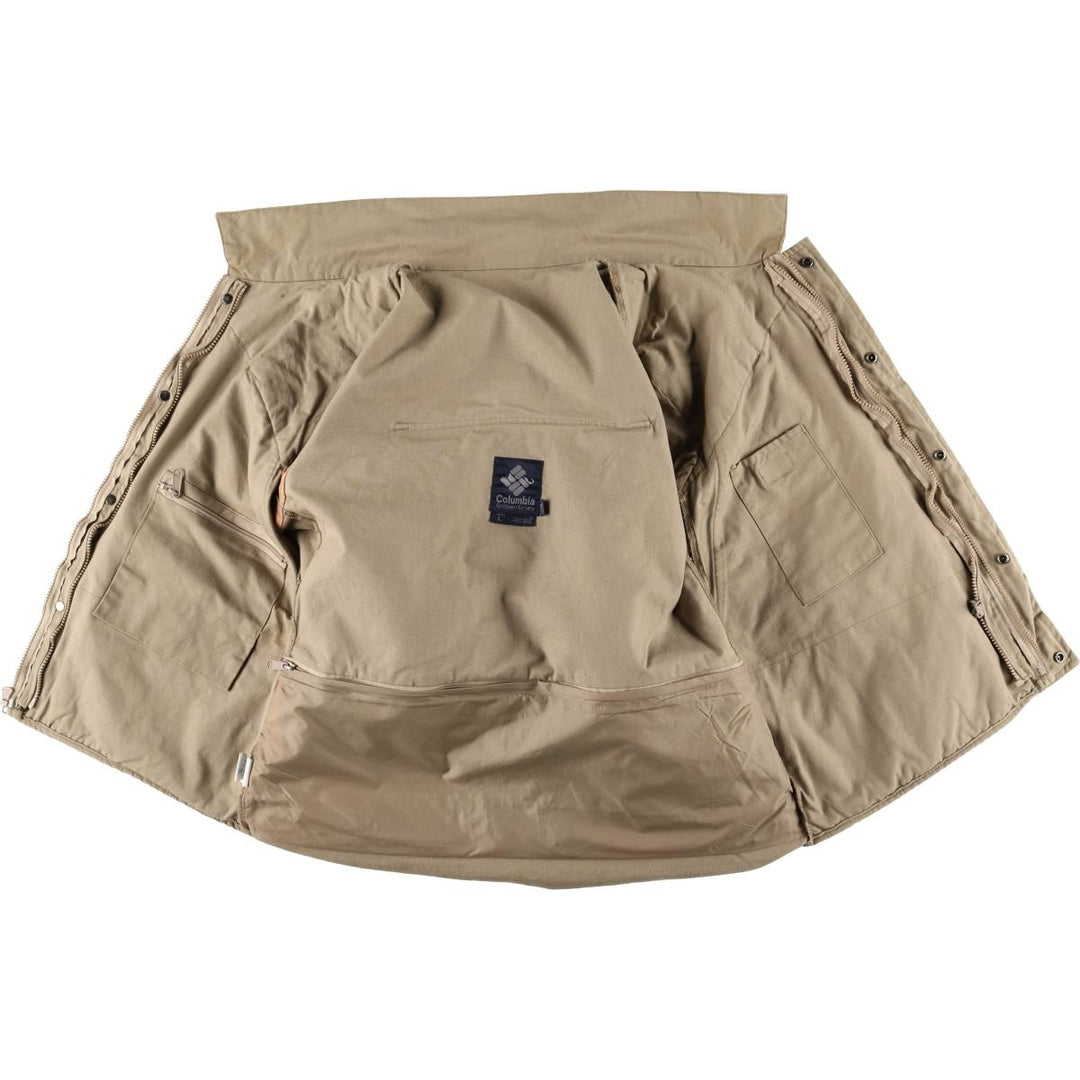 Vintage 1980'S Columbia Navy Blue Tag Shooting Jacket, Men's Size L cotton beige type brown Vintage Second Hand