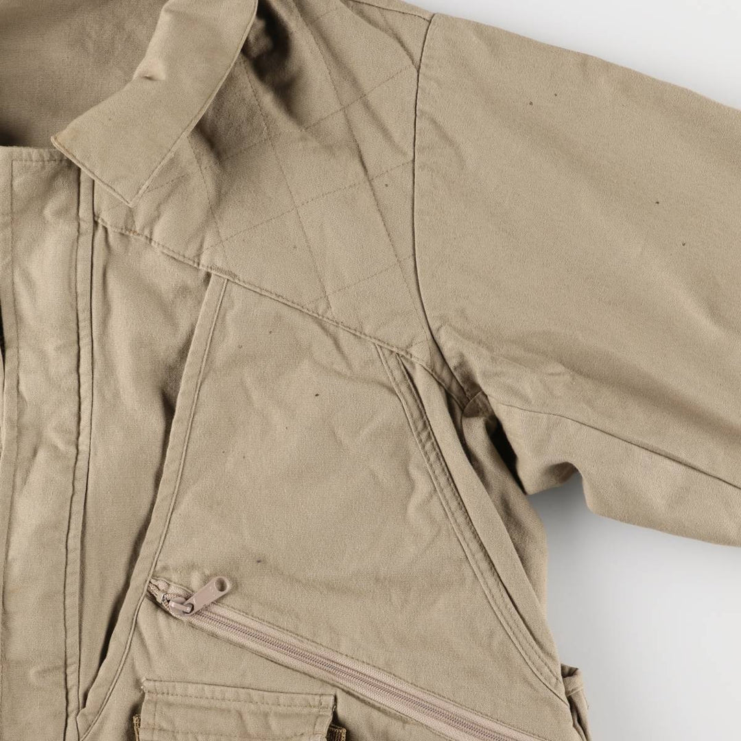 Vintage 1980'S Columbia Navy Blue Tag Shooting Jacket, Men's Size L cotton beige type brown Vintage Second Hand