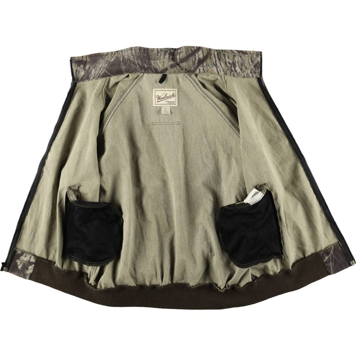 90s-00'S WOOLRICH Camouflage Pattern Real Tree Camo Nylon Blouson, Men's Size L Nylon Khaki type Vintage Second Hand