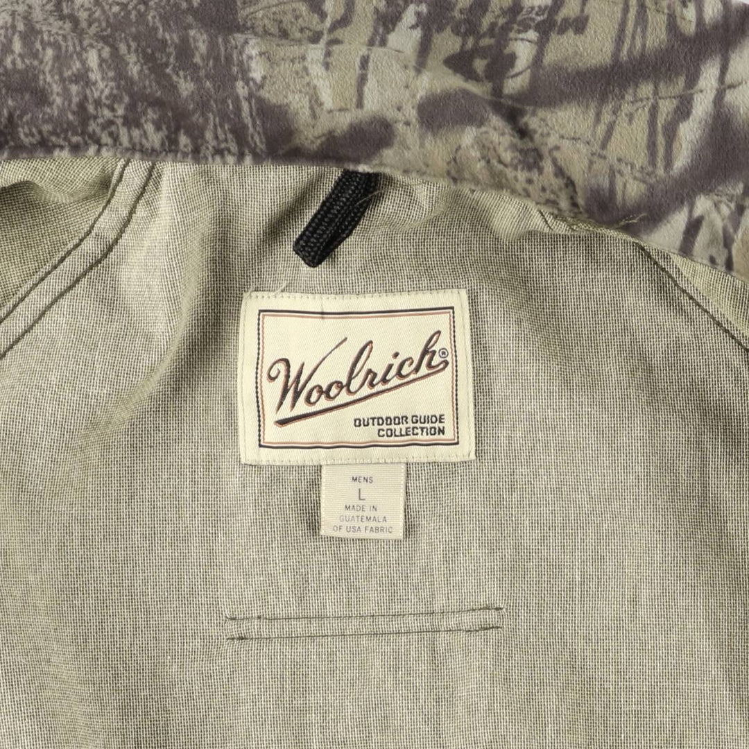 90s-00'S WOOLRICH Camouflage Pattern Real Tree Camo Nylon Blouson, Men's Size L Nylon Khaki type Vintage Second Hand