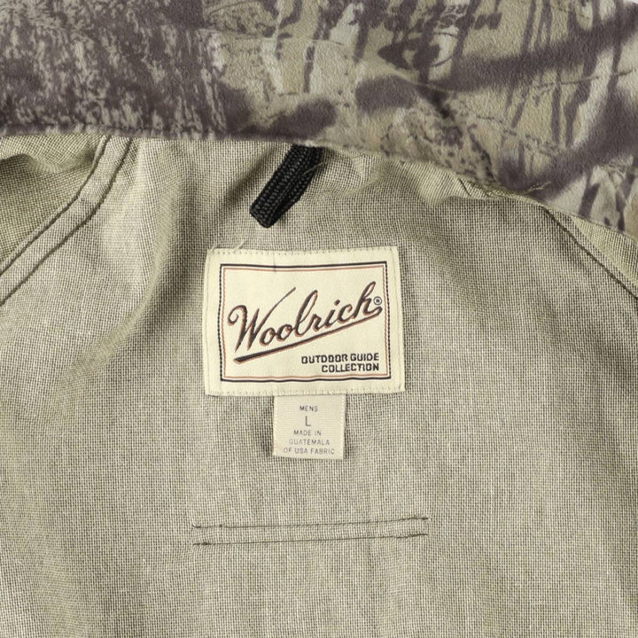90s-00'S WOOLRICH Camouflage Pattern Real Tree Camo Nylon Blouson, Men's Size L Nylon Khaki type Vintage Second Hand