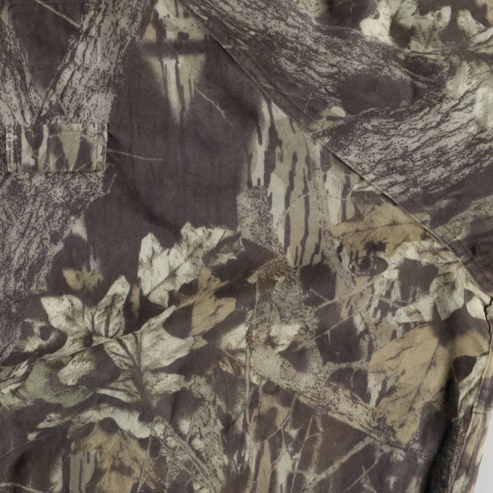 90s-00'S WOOLRICH Camouflage Pattern Real Tree Camo Nylon Blouson, Men's Size L Nylon Khaki type Vintage Second Hand