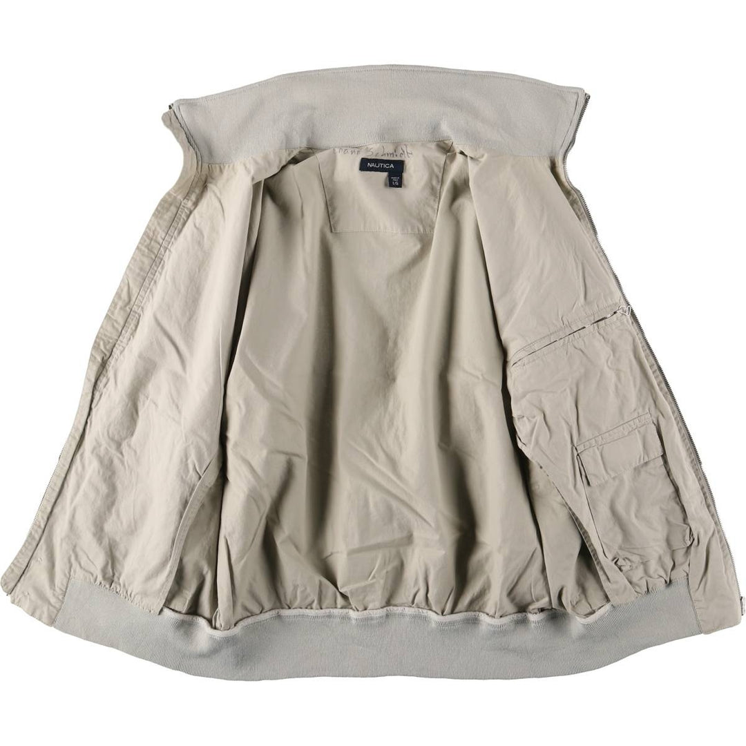 2000'S - NAUTICA Cotton Jacket, Made in Italy, Men's Size L cotton gray type Vintage Second Hand