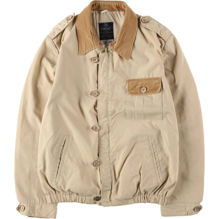 Vintage 70s-80'S Cooper Zip-Up Jacket, Made in USA, Men's Size L unclear Beige type Vintage Second Hand