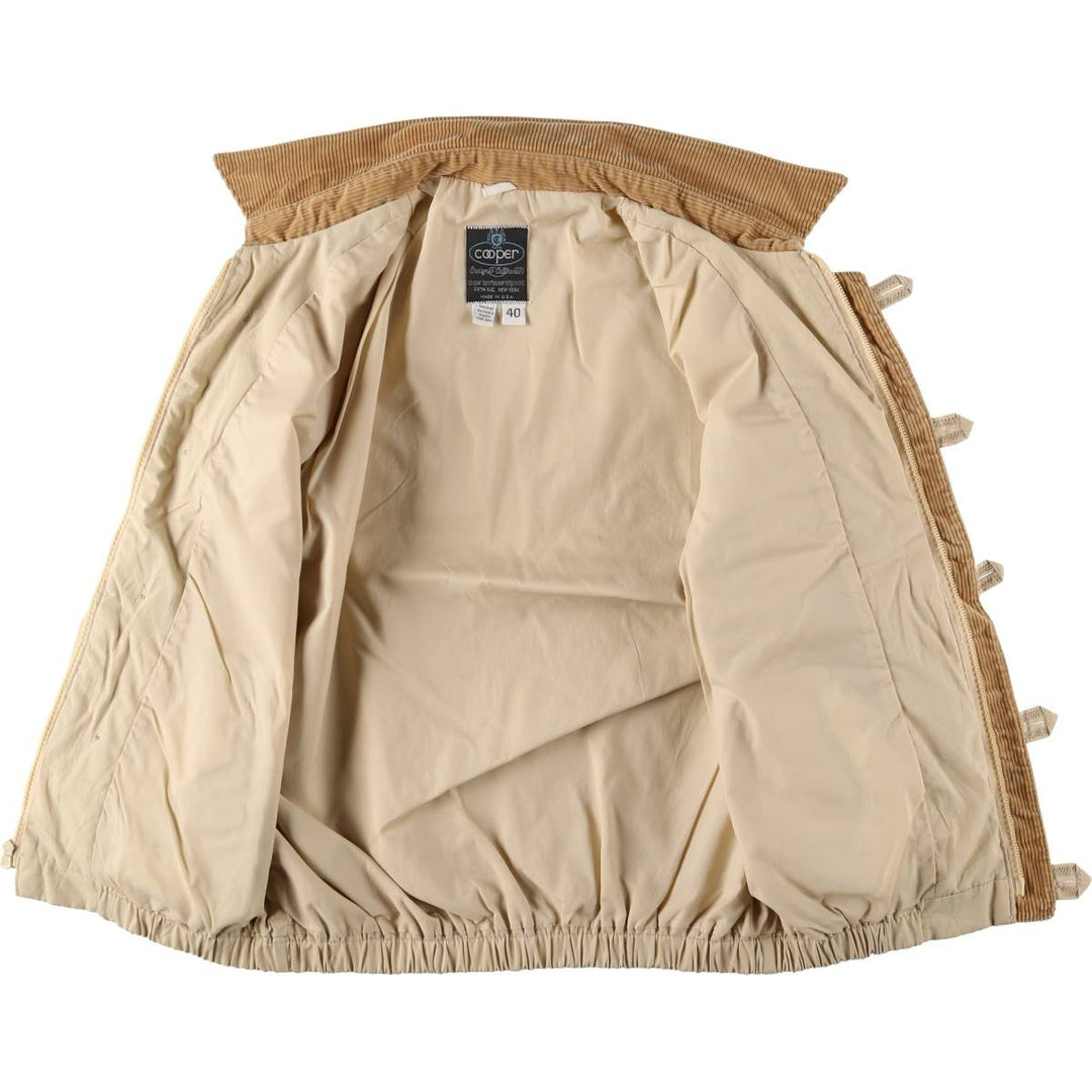 Vintage 70s-80'S Cooper Zip-Up Jacket, Made in USA, Men's Size L unclear Beige type Vintage Second Hand