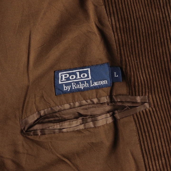 Ralph Lauren POLO by Ralph Lauren Corduroy Tailored Jacket Men's Size L cotton brown type Vintage Second Hand