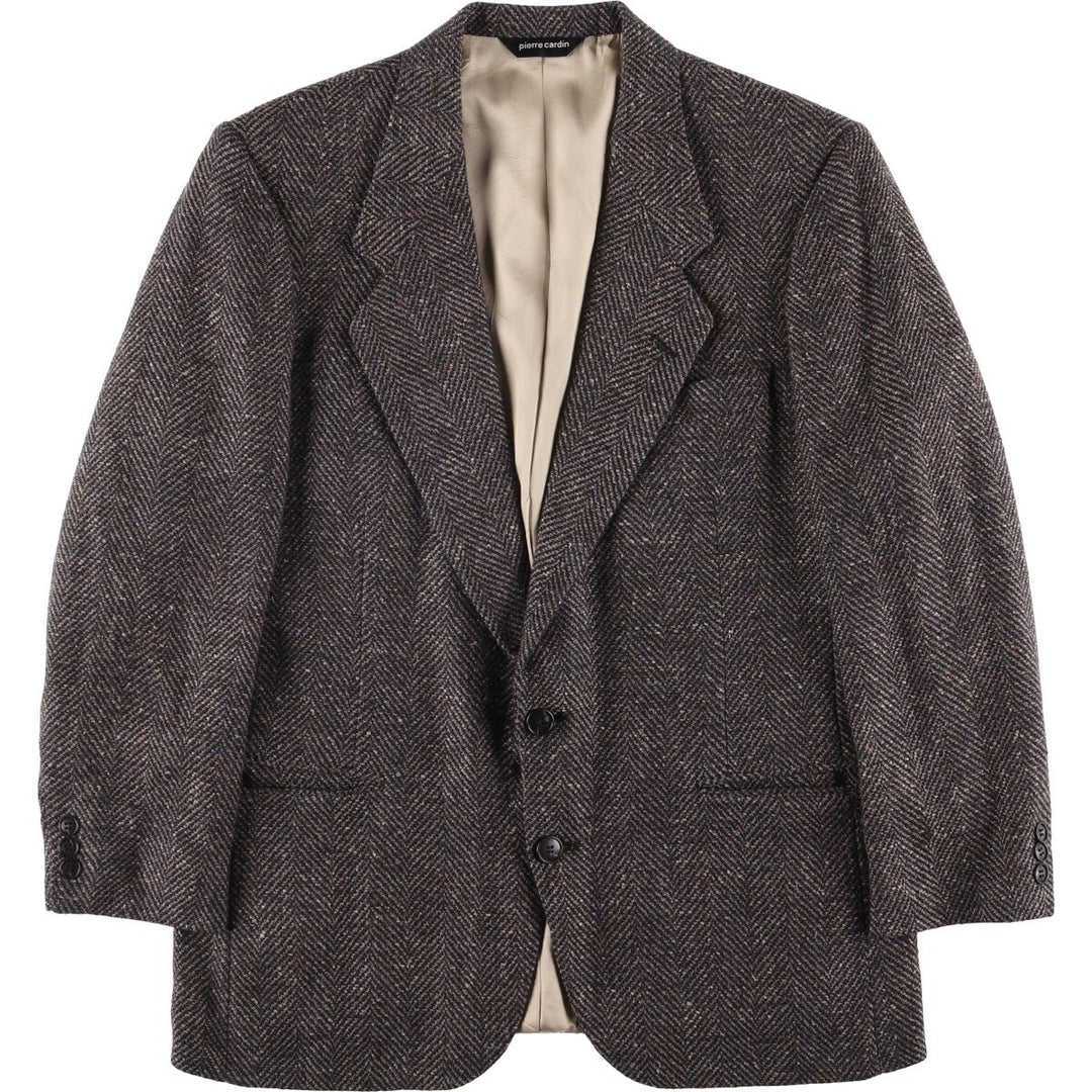 Vintage Pierre Cardin color nep herringbone tailored jacket, made in the USA, size M. unclear gray type Vintage Second Hand