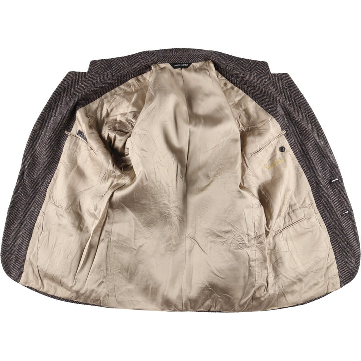 Vintage Pierre Cardin color nep herringbone tailored jacket, made in the USA, size M. unclear gray type Vintage Second Hand