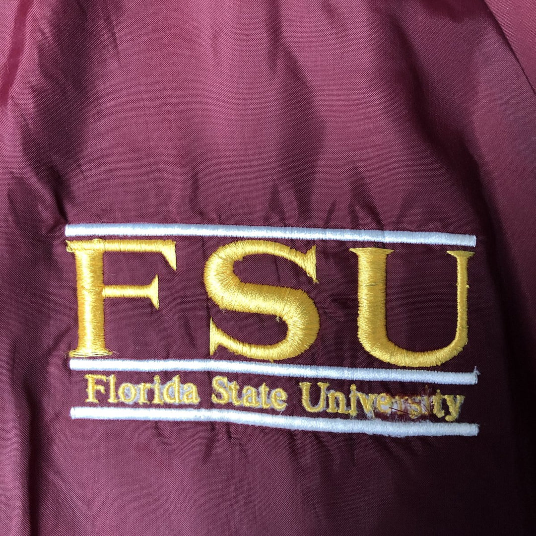 Vintage 1980'S Hartwell College Nylon Varsity Jacket, Size XL, Men's unclear wine-red Vintage Second Hand