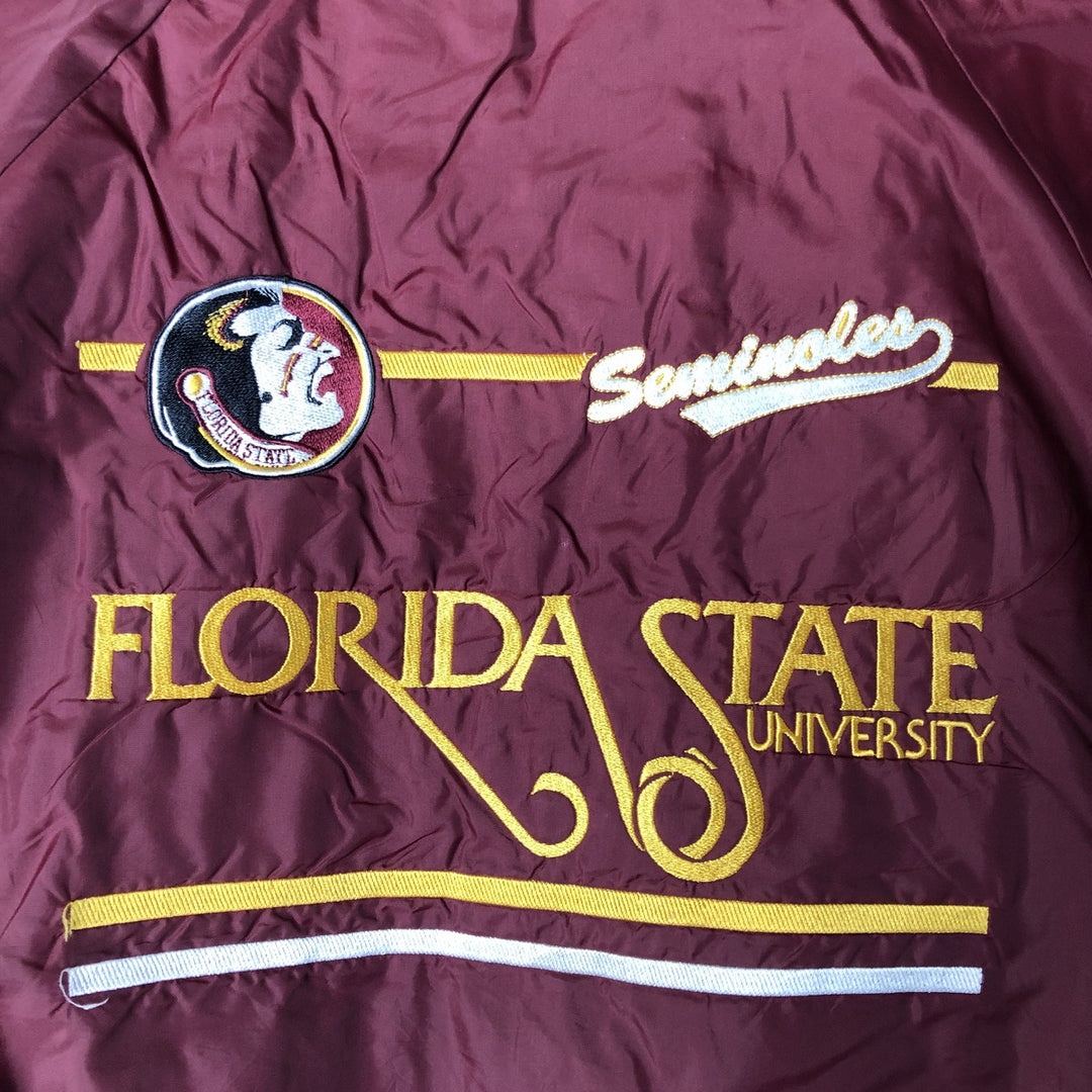 Vintage 1980'S Hartwell College Nylon Varsity Jacket, Size XL, Men's unclear wine-red Vintage Second Hand