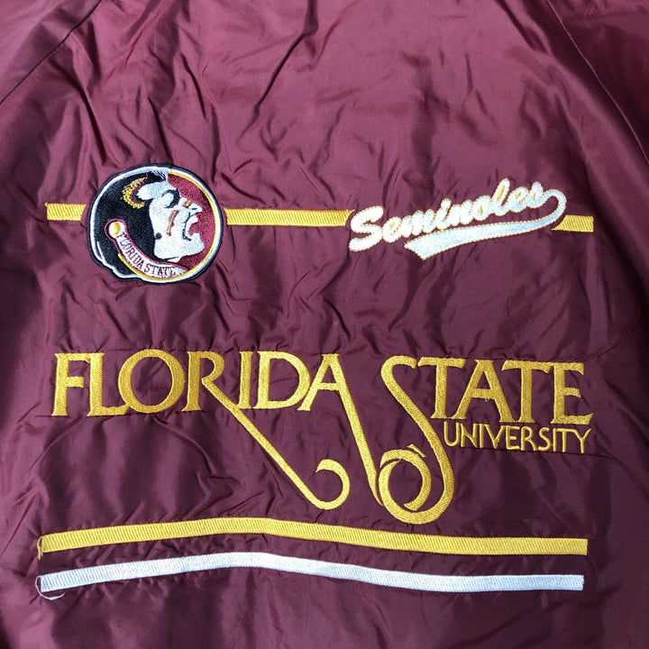 Vintage 1980'S Hartwell College Nylon Varsity Jacket, Size XL, Men's unclear wine-red Vintage Second Hand