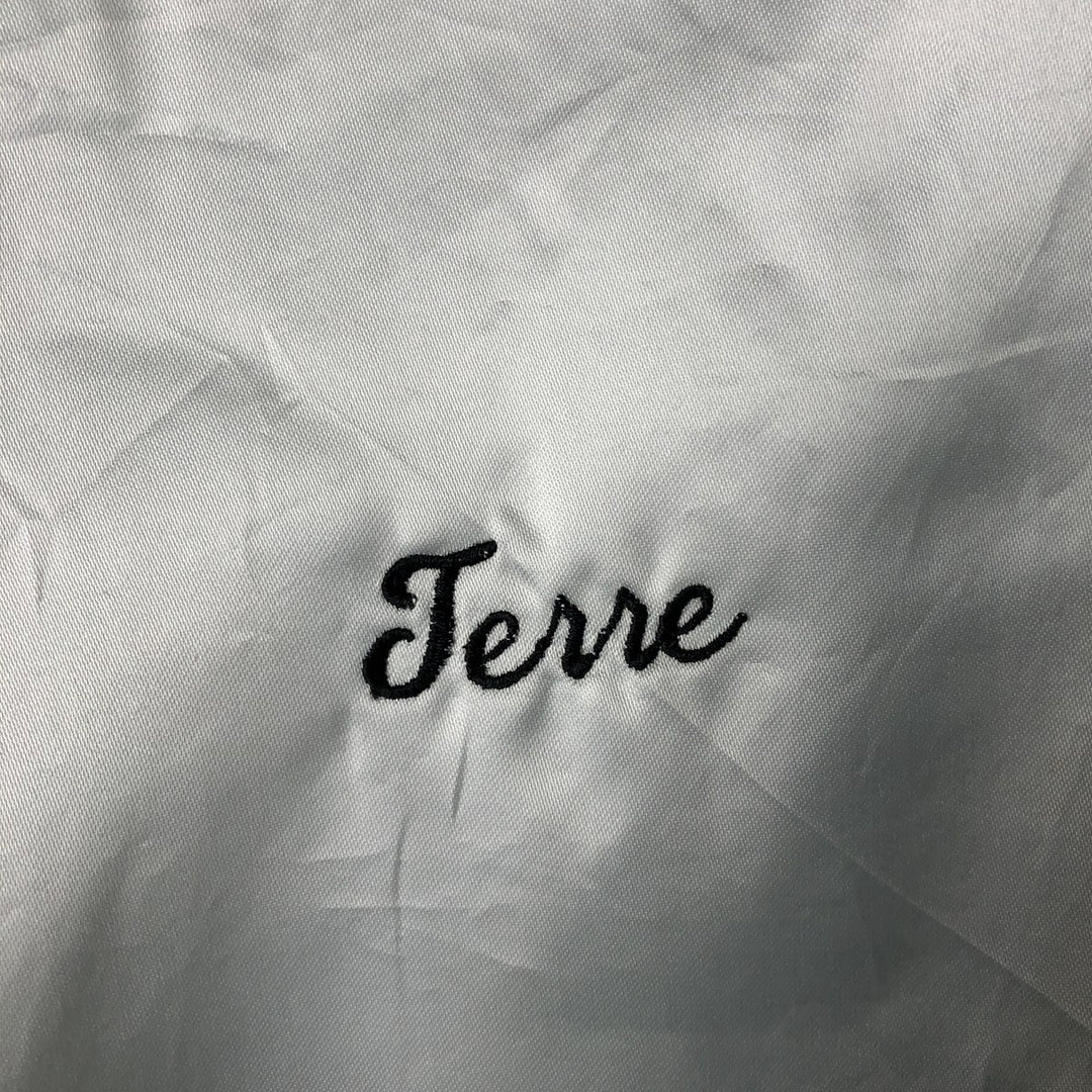 90'S AUBURN Nylon Varsity Jacket, Award Jacket, Made in USA, Men's Size Medium, Vintage Nylon Silver type Vintage Second Hand