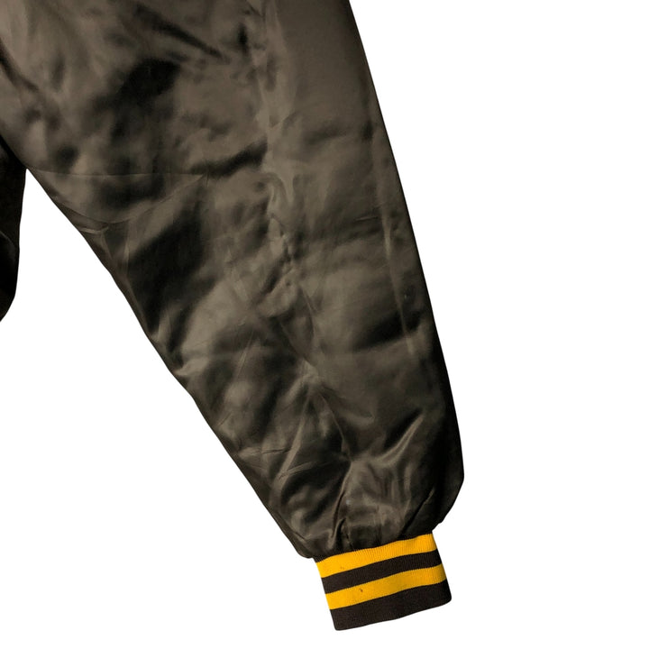 Vintage 1980'S Swingster Padded Nylon Varsity Jacket, Men's Size XL Nylon brown type Vintage Second Hand