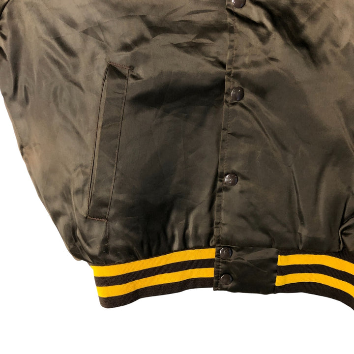 Vintage 1980'S Swingster Padded Nylon Varsity Jacket, Men's Size XL Nylon brown type Vintage Second Hand