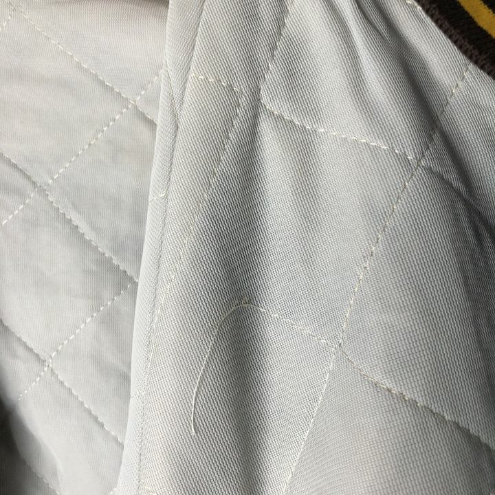 Vintage 1980'S Swingster Padded Nylon Varsity Jacket, Men's Size XL Nylon brown type Vintage Second Hand