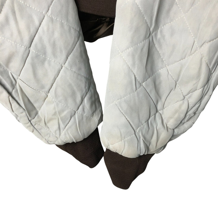 Vintage 1980'S Swingster Padded Nylon Varsity Jacket, Men's Size XL Nylon brown type Vintage Second Hand