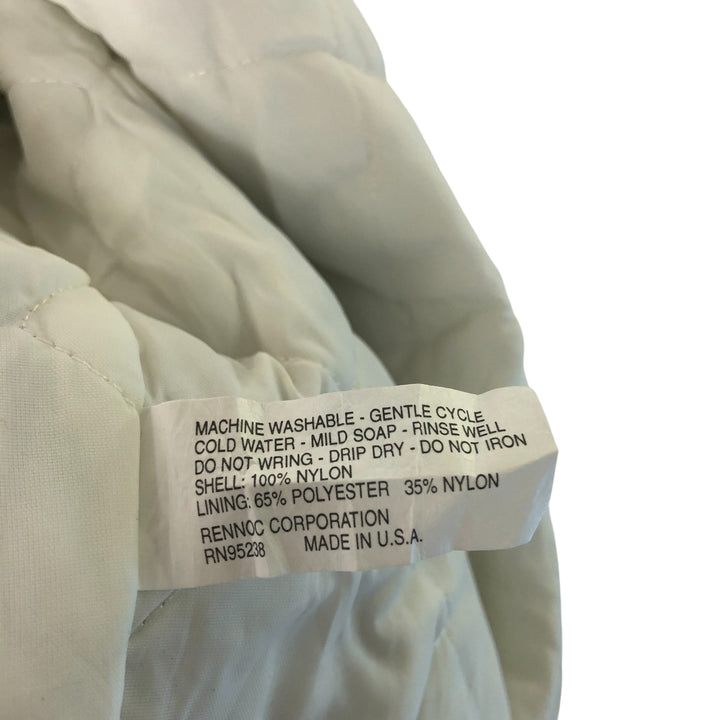 90'S RENNOC Padded Nylon Varsity Jacket, Award Jacket, Made in USA, Men's XL, Vintage Nylon black type Vintage Second Hand