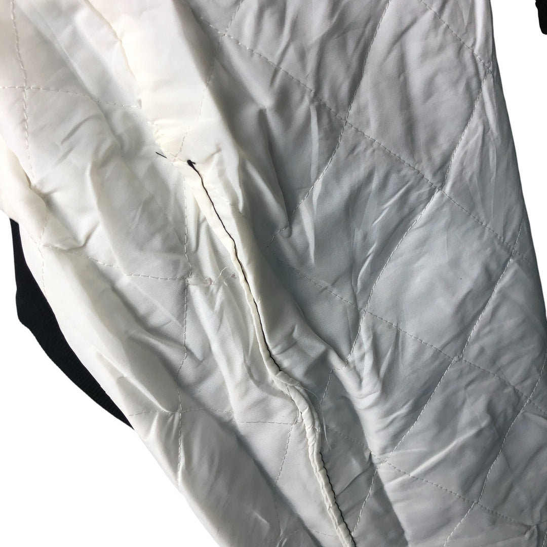 90'S RENNOC Padded Nylon Varsity Jacket, Award Jacket, Made in USA, Men's XL, Vintage Nylon black type Vintage Second Hand