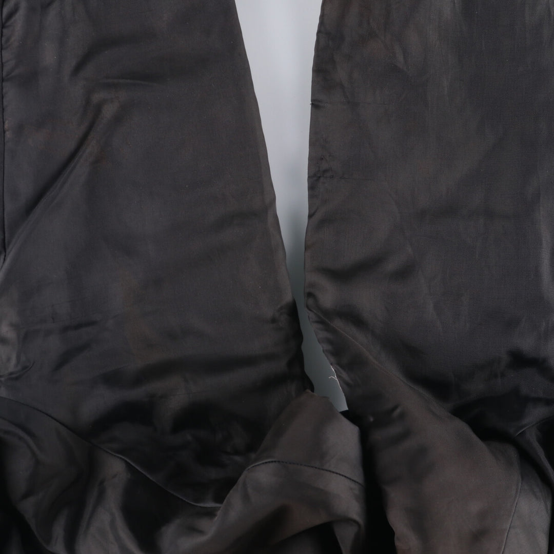 Vintage 1980'S TROPHY JACKETS padded collared nylon stadium jacket, men's size L. unclear black type Vintage Second Hand