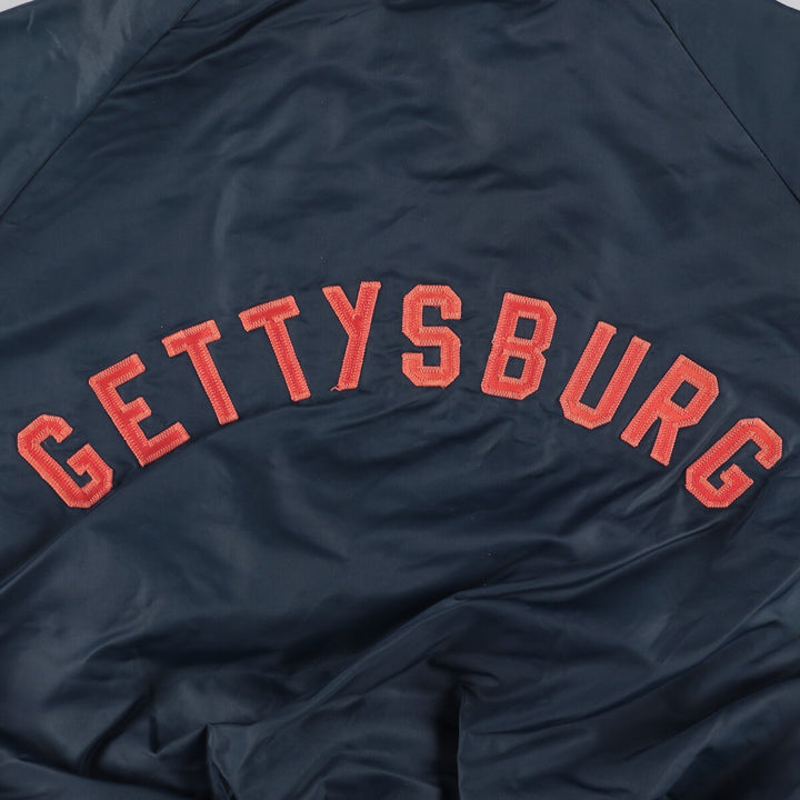 Vintage 1970'S "The Warm-Up" Collared Nylon Varsity Jacket, Men's Size XL unclear navy blue type Vintage Second Hand