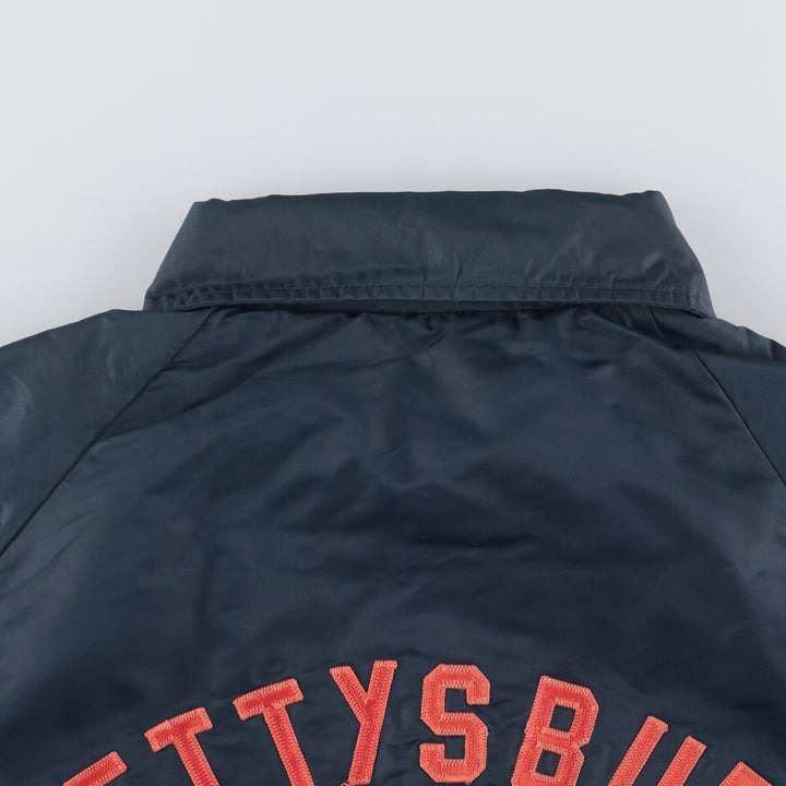 Vintage 1970'S "The Warm-Up" Collared Nylon Varsity Jacket, Men's Size XL unclear navy blue type Vintage Second Hand