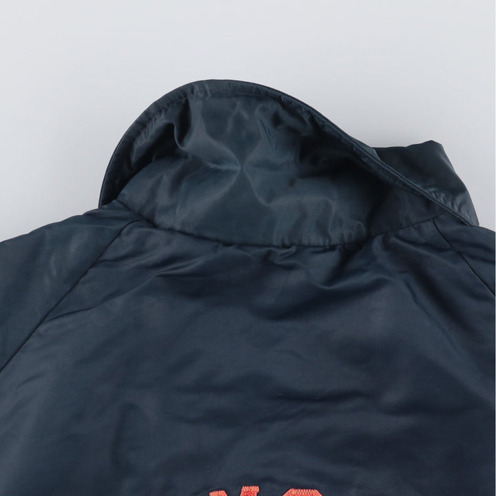 Vintage 1970'S "The Warm-Up" Collared Nylon Varsity Jacket, Men's Size XL unclear navy blue type Vintage Second Hand