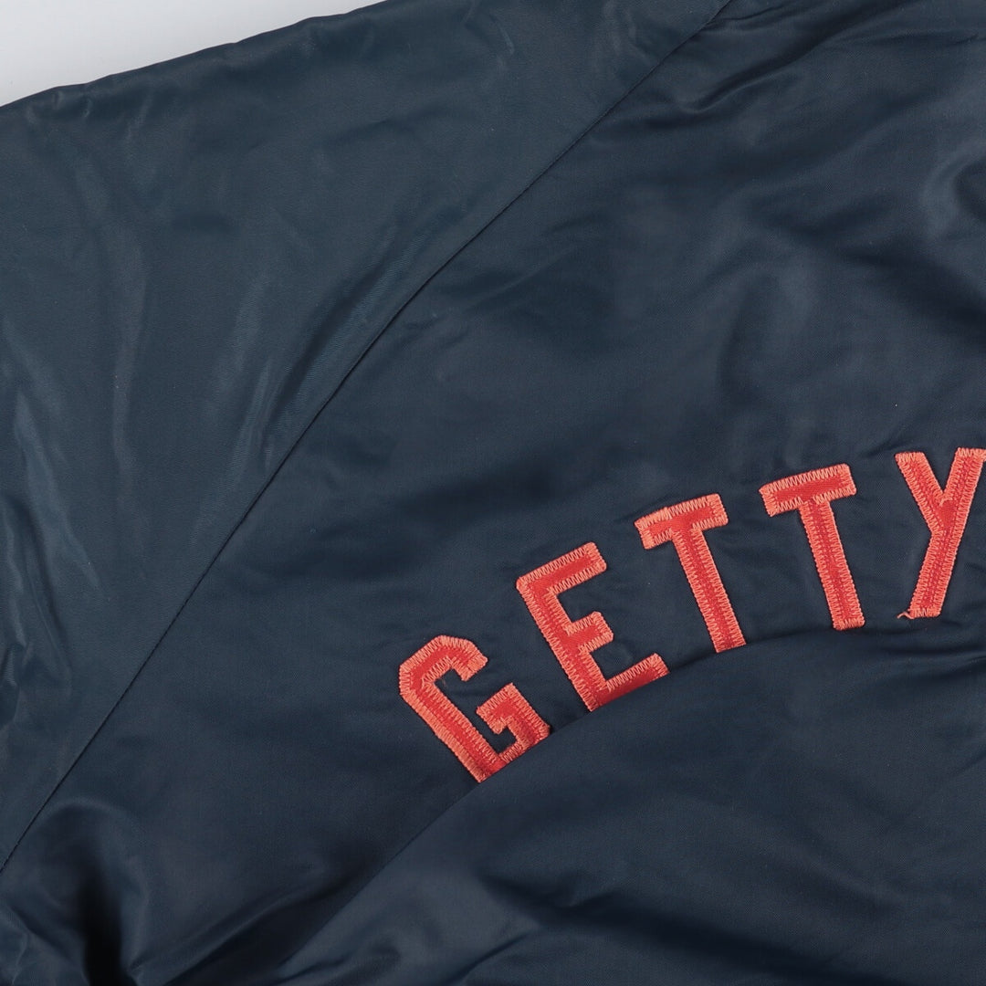 Vintage 1970'S "The Warm-Up" Collared Nylon Varsity Jacket, Men's Size XL unclear navy blue type Vintage Second Hand