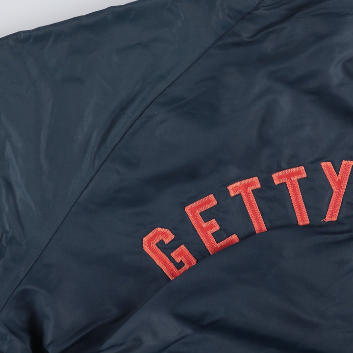 Vintage 1970'S "The Warm-Up" Collared Nylon Varsity Jacket, Men's Size XL unclear navy blue type Vintage Second Hand