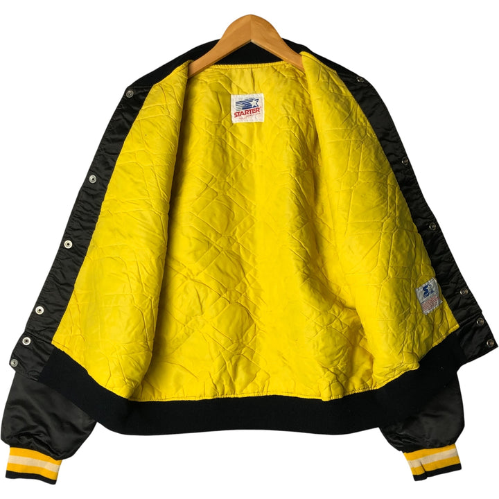 Vintage 80'S Starter Padded Nylon Varsity Jacket, Men's Size L Nylon black type Vintage Second Hand