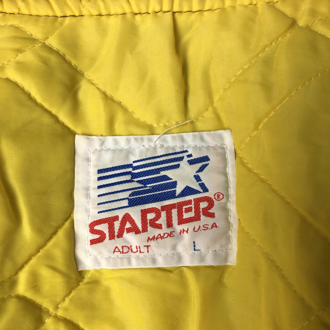 Vintage 80'S Starter Padded Nylon Varsity Jacket, Men's Size L Nylon black type Vintage Second Hand