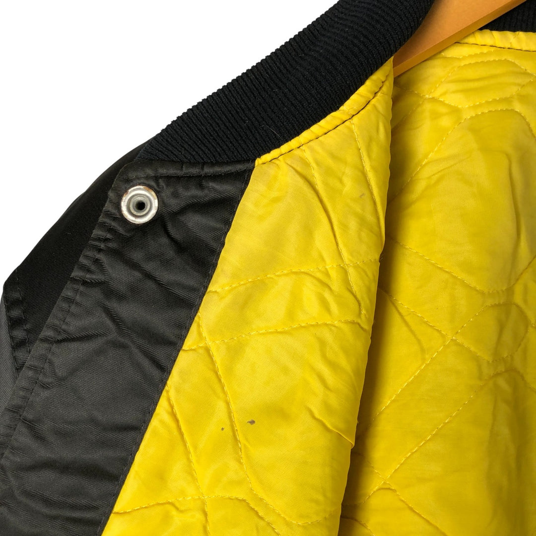 Vintage 80'S Starter Padded Nylon Varsity Jacket, Men's Size L Nylon black type Vintage Second Hand