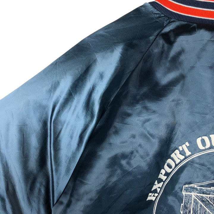 Vintage 1980'S King Louie PRO FIT padded nylon stadium jacket, size L, men's Nylon navy blue type Vintage Second Hand