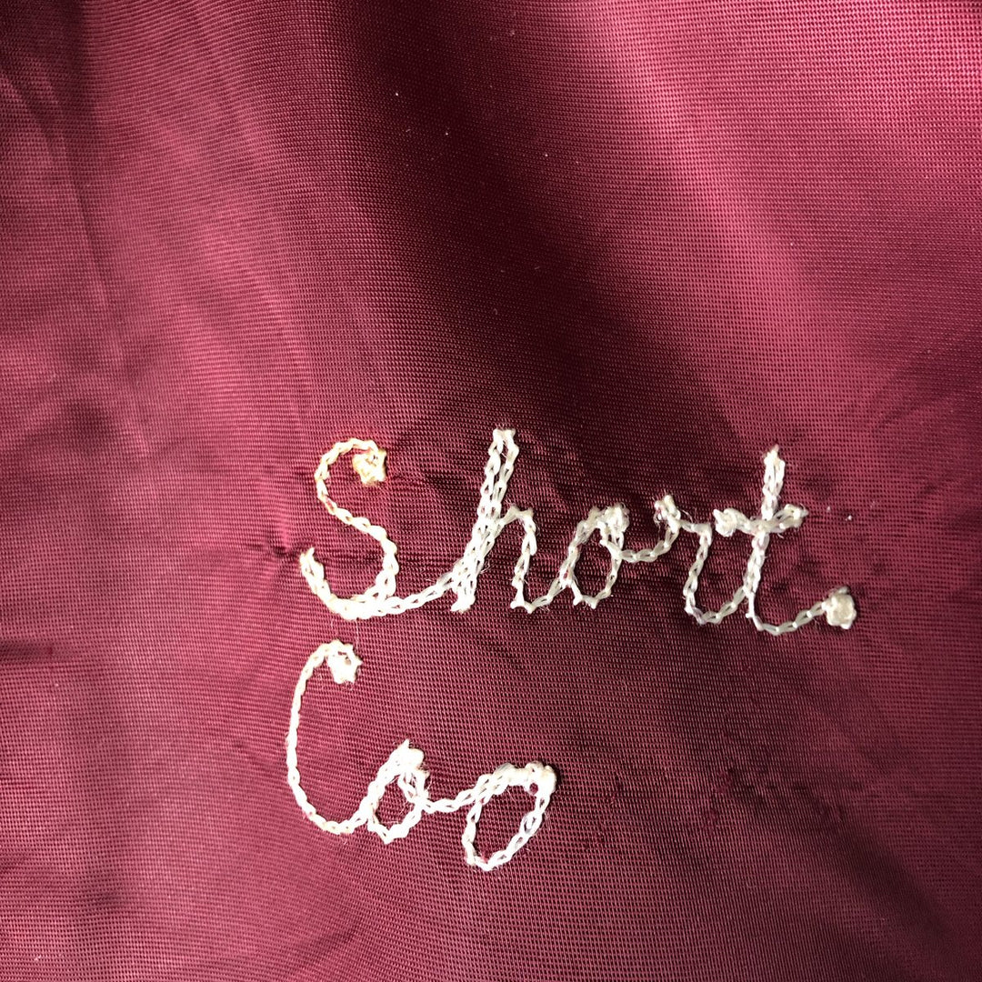 Vintage 1980'S Viking nylon varsity jacket, award jacket, made in the USA, size L, men's unclear Purple type red-purple Vintage Second Hand