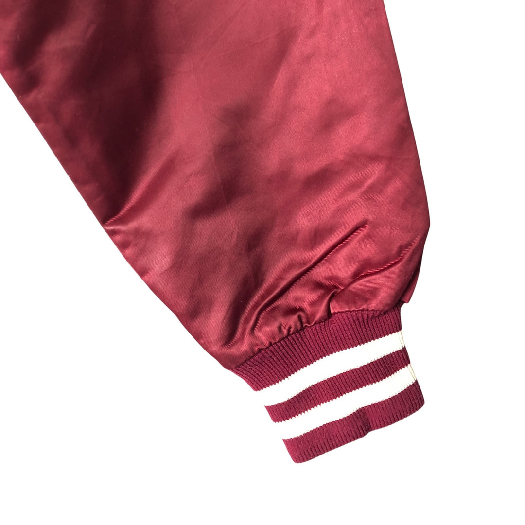 Vintage 1980'S Viking nylon varsity jacket, award jacket, made in the USA, size L, men's unclear Purple type red-purple Vintage Second Hand