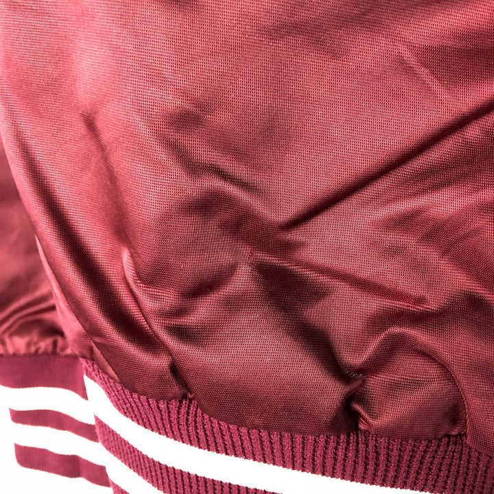 Vintage 1980'S Viking nylon varsity jacket, award jacket, made in the USA, size L, men's unclear Purple type red-purple Vintage Second Hand