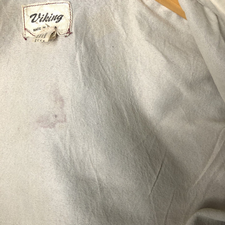 Vintage 1980'S Viking nylon varsity jacket, award jacket, made in the USA, size L, men's unclear Purple type red-purple Vintage Second Hand