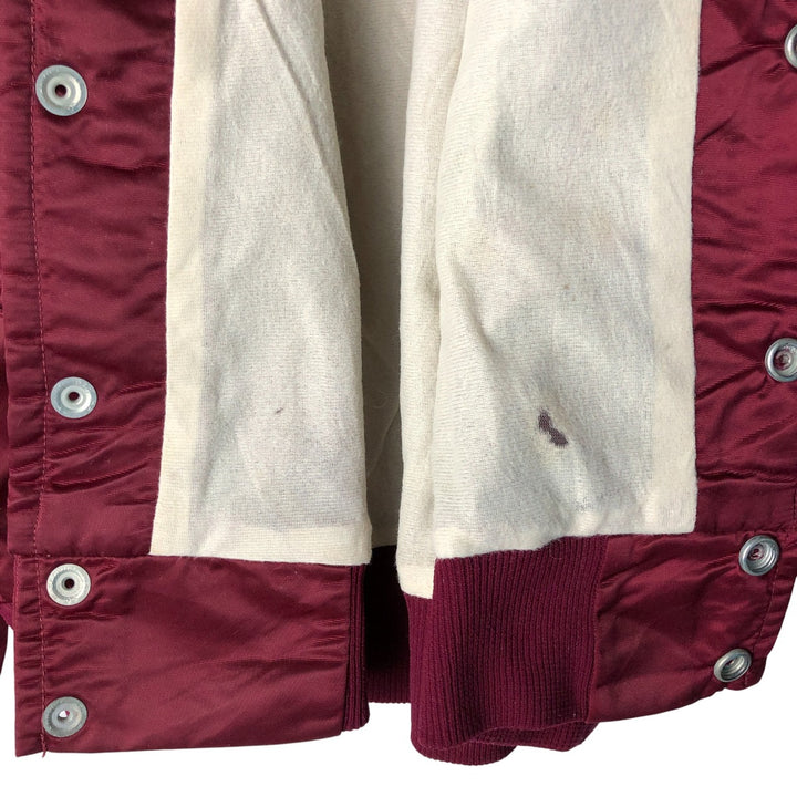 Vintage 1980'S Viking nylon varsity jacket, award jacket, made in the USA, size L, men's unclear Purple type red-purple Vintage Second Hand