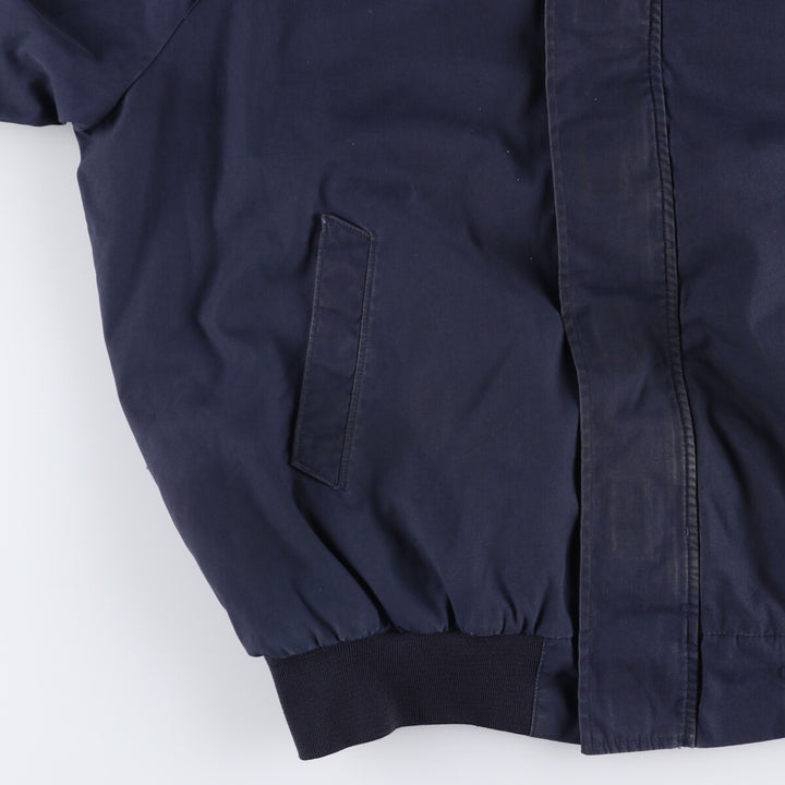 1980'S US Navy Military Utility Jacket, Made in USA, Large polyester navy blue type Vintage Second Hand