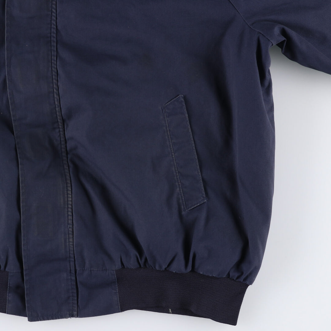 1980'S US Navy Military Utility Jacket, Made in USA, Large polyester navy blue type Vintage Second Hand