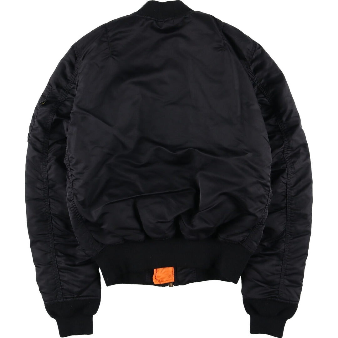 Vintage 1990'S Alpha MA-1 Slim Fit Military Flight Jacket with Padding, Men's Size XS Nylon black type Vintage Second Hand